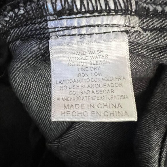 Black Denim Indie Grunge Overalls Baggy Wide Leg Artsy Unique Boiler Size Small - Picture 6 of 12